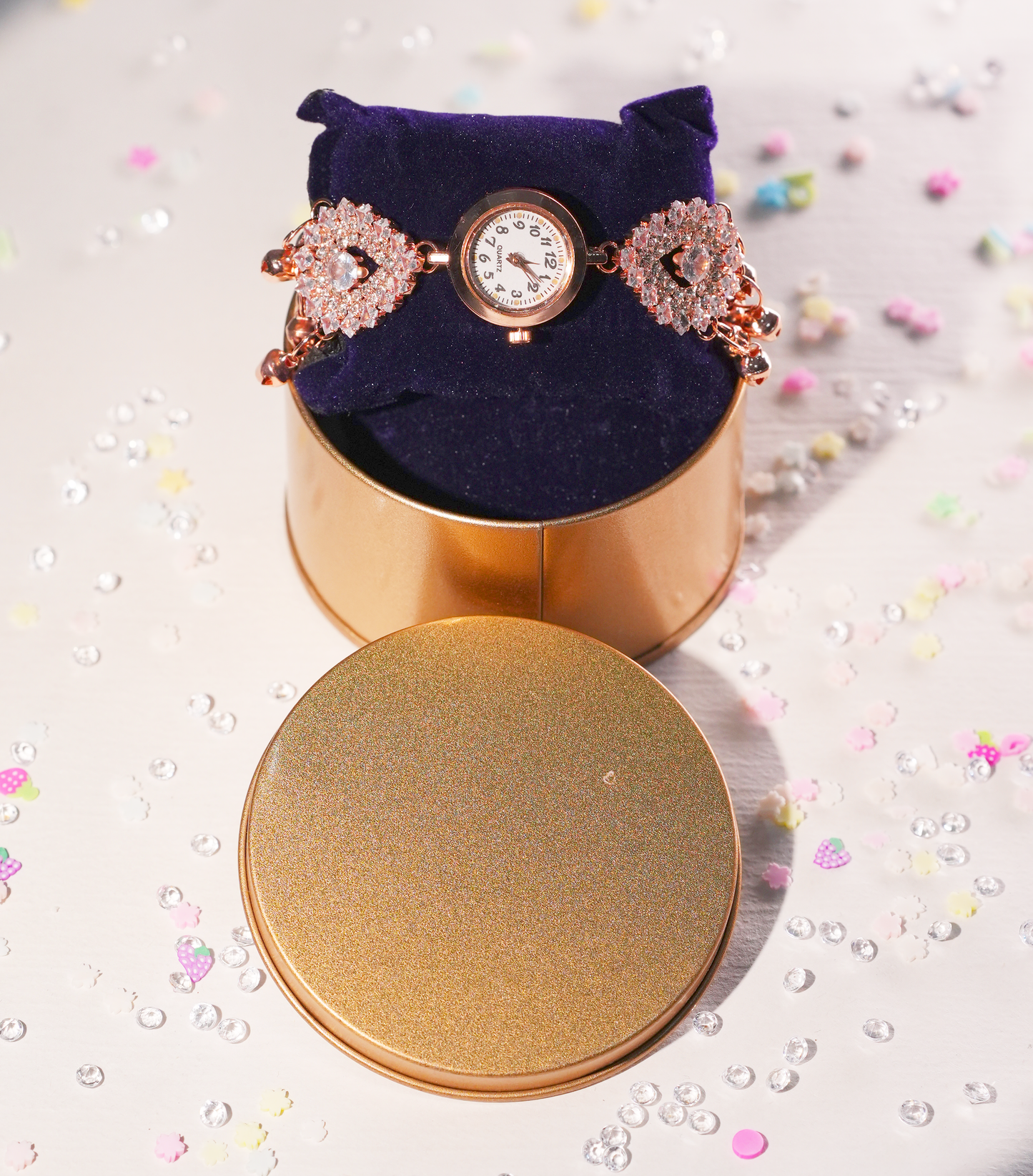 Crystal Bloom Quartz Watch for Women