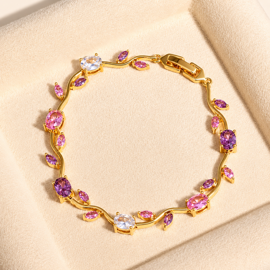 Blush Amethyst Vine Crystal Bracelet